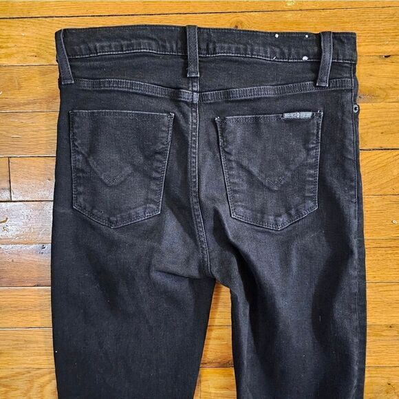 Hudson Womens Black Cotton Blend Dark Wash Pockets Denim Skinny Leg Jeans 27 - Picture 8 of 13